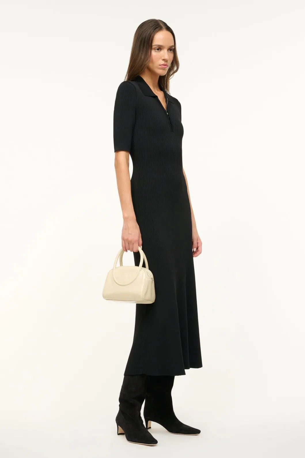 staud_roland_dress_black_4.webp STAUD ROLAND DRESS< Dresses | Knit Dresses