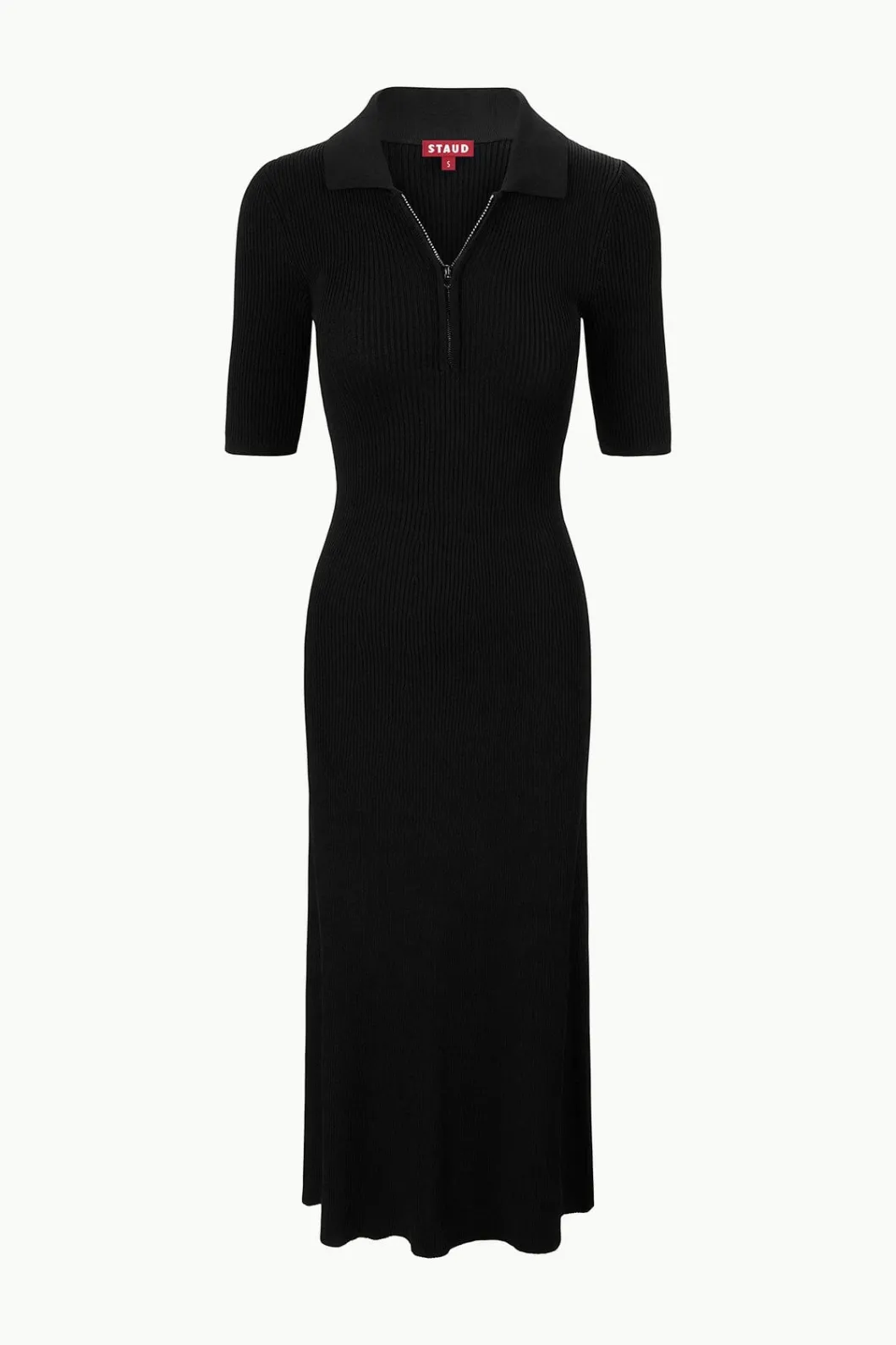 staud_roland_dress_black_5.webp STAUD ROLAND DRESS< Dresses | Knit Dresses