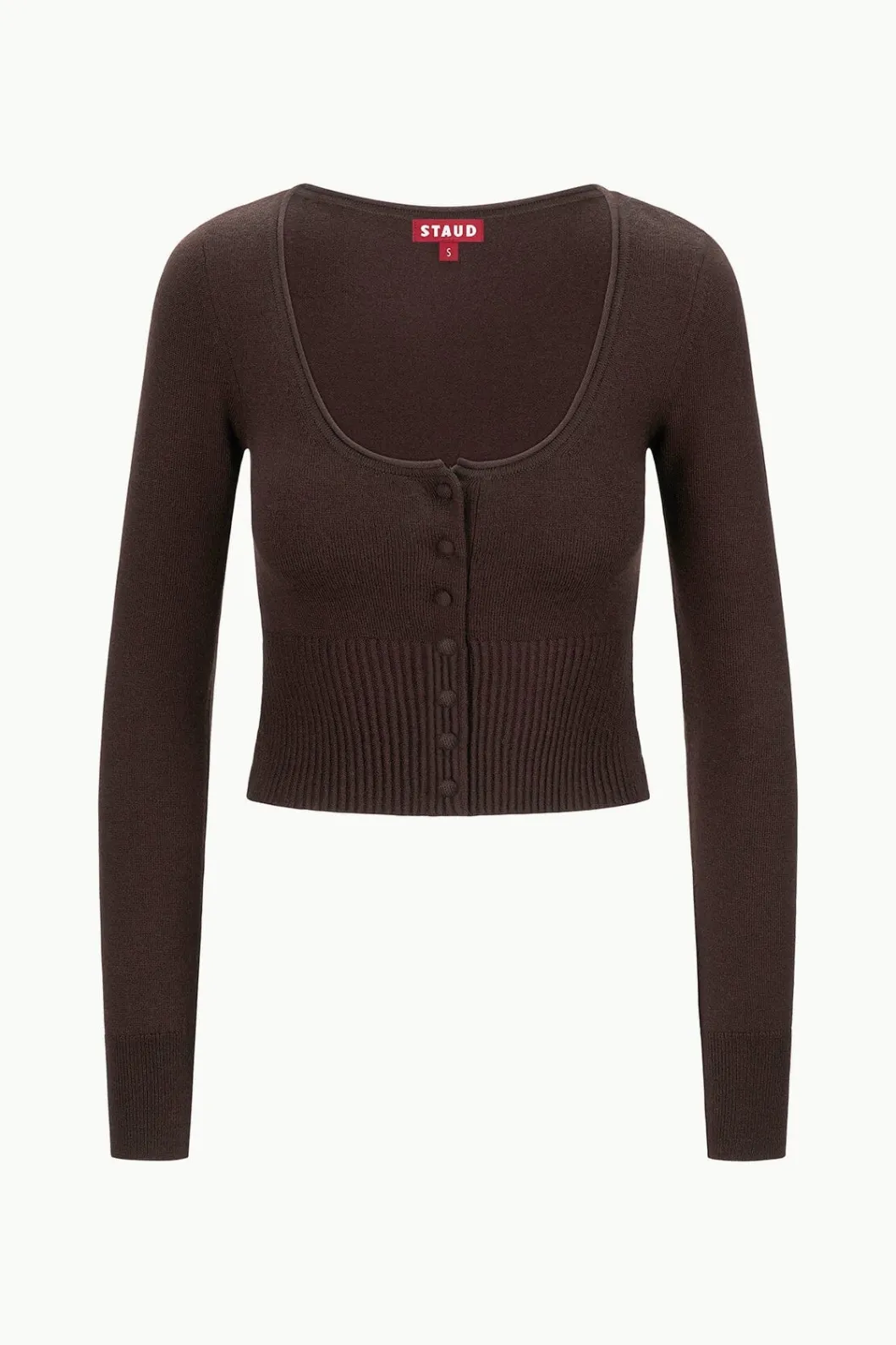staud_sabrina_sweater_dark_chocolate_5.webp STAUD SABRINA SWEATER DARK CHOCOLATE< Sweaters