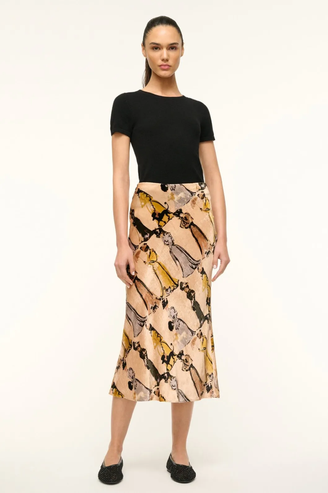 STAUD SADIE SKIRT WALK IN THE PARK< Skirts