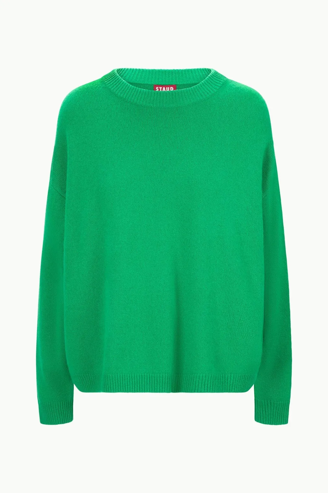 staud_serrano_cashmere_relaxed_crew_clover_4.webp STAUD SERRANO CASHMERE RELAXED CREW< Sweaters
