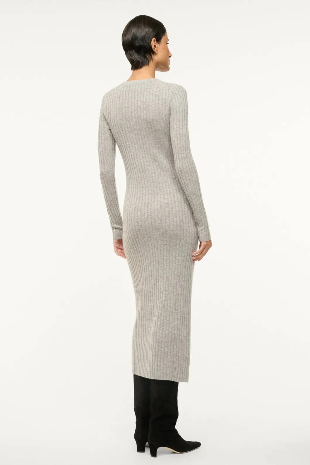 staud_shoko_cashmere_sweater_heather_grey_2.webp STAUD SHOKO CASHMERE SWEATER HEATHER GREY< Dresses | Knit Dresses