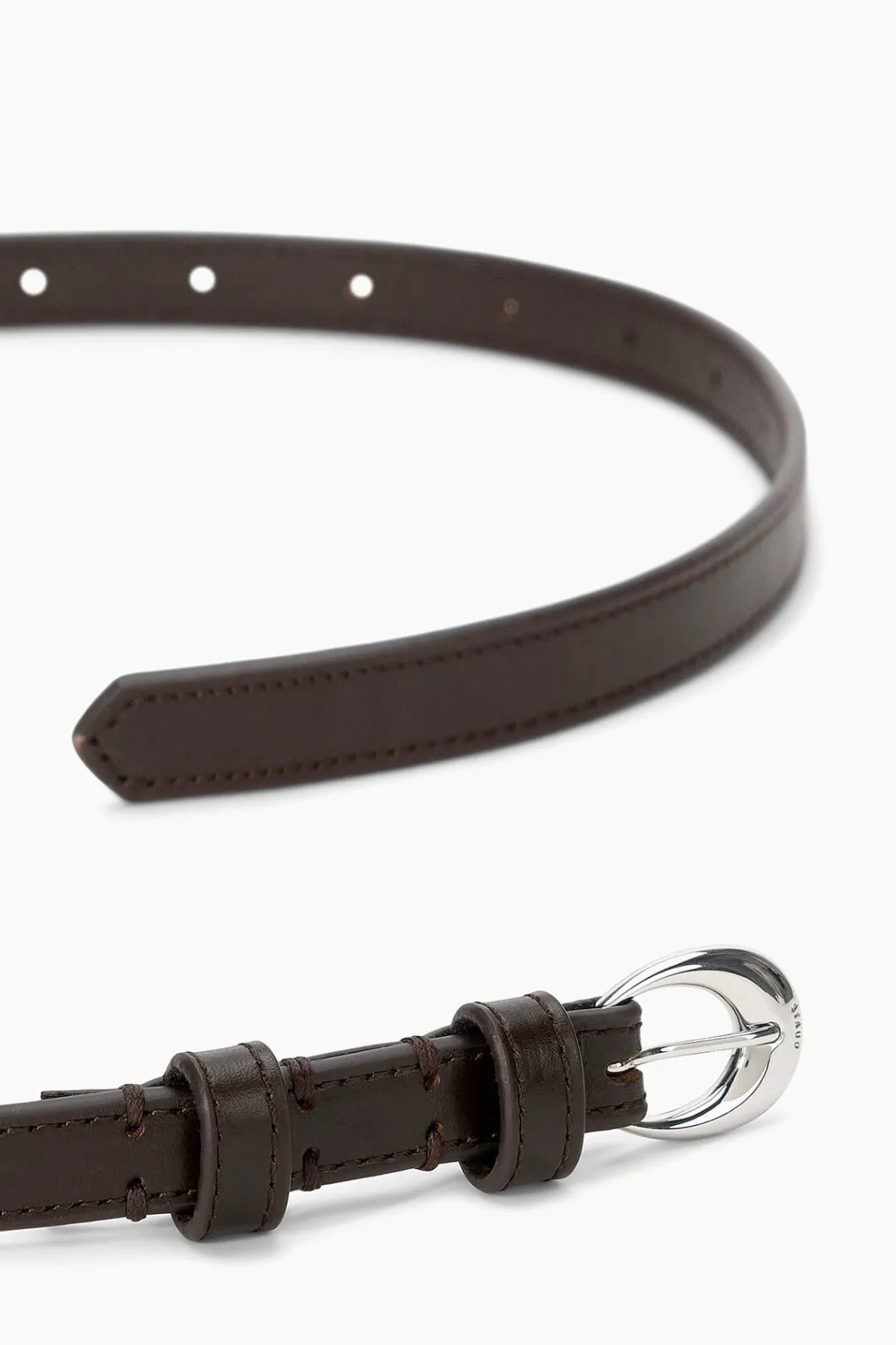 staud_slim_moon_buckle_belt__mm_mahogany_silver_2.webp STAUD SLIM MOON BUCKLE BELT - 13MM MAHOGANY SILVER< Accessories