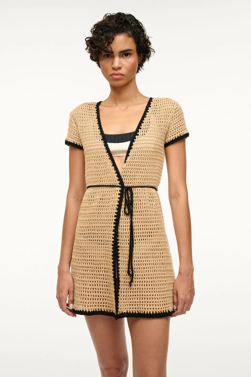 staud_spritz_coverup_dress_natural_3.webp STAUD SPRITZ COVERUP DRESS< Swim | Cover-ups