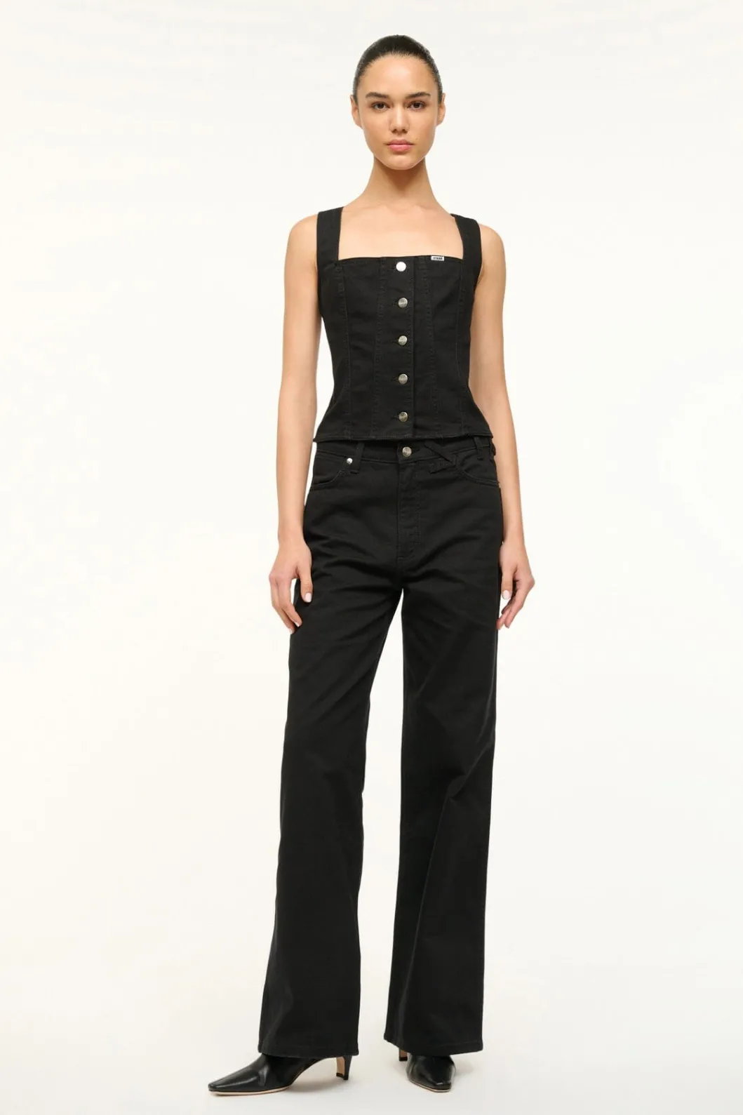 staud_staud_wrangler_trucker_top_black_2.webp STAUD WRANGLER TRUCKER TOP< Denim | Tops