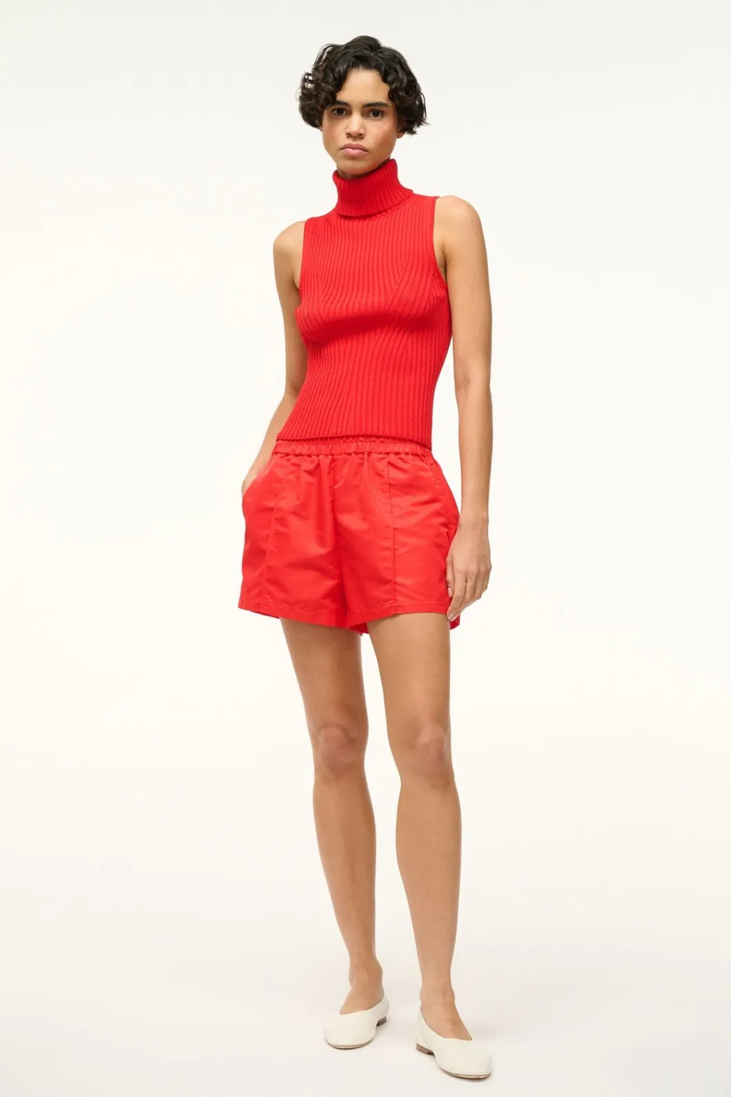 STAUD TAURUS SHORT RED ROSE< Pants & Shorts
