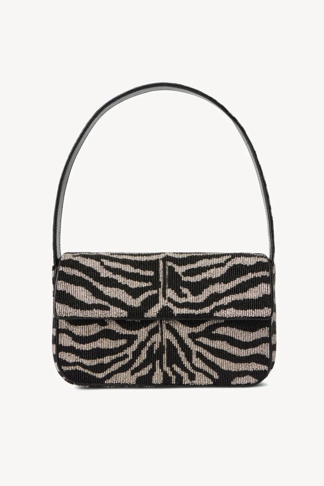 STAUD TOMMY BEADED BAG | BLACK WHITE< Shoulder | Beaded/novelty