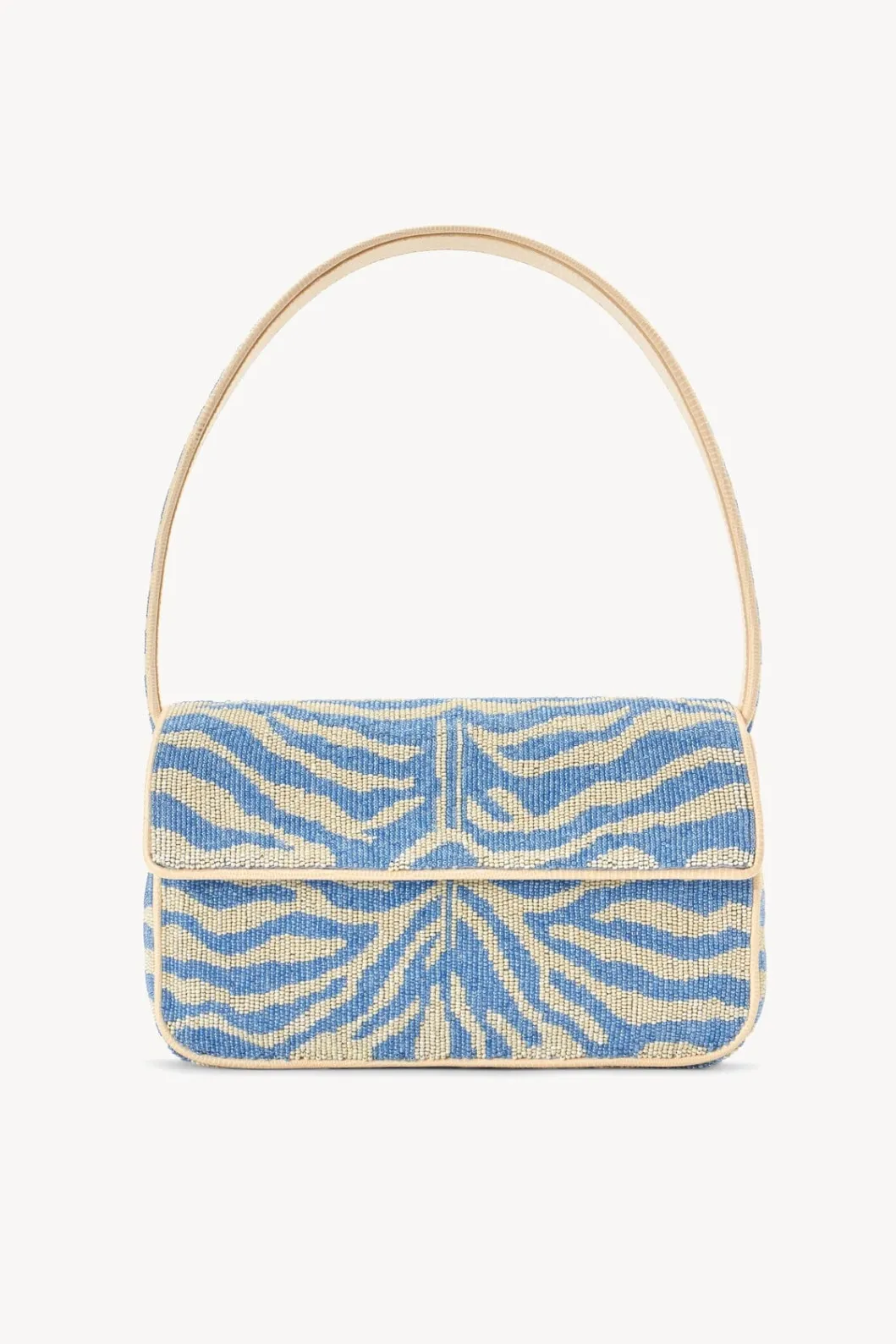 STAUD TOMMY BEADED BAG | LIGHT BLUE CREAM< Shoulder | Beaded/novelty