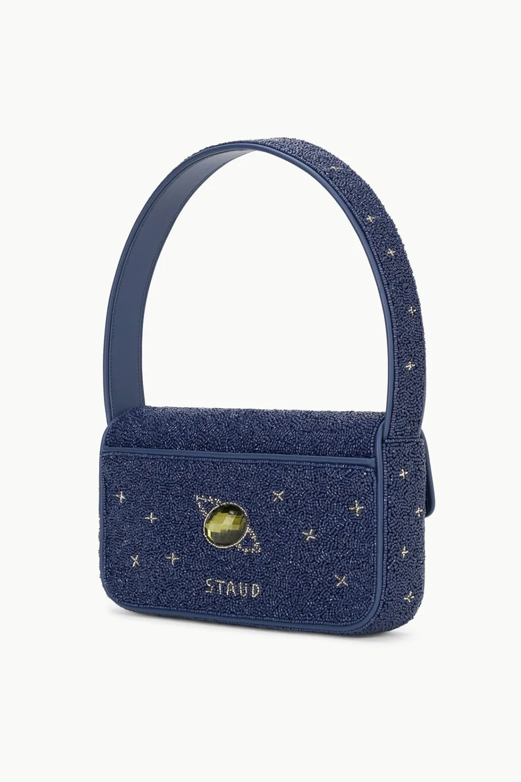 STAUD TOMMY BEADED BAG NAVY CELESTIAL< The Evening Edit | Shoulder