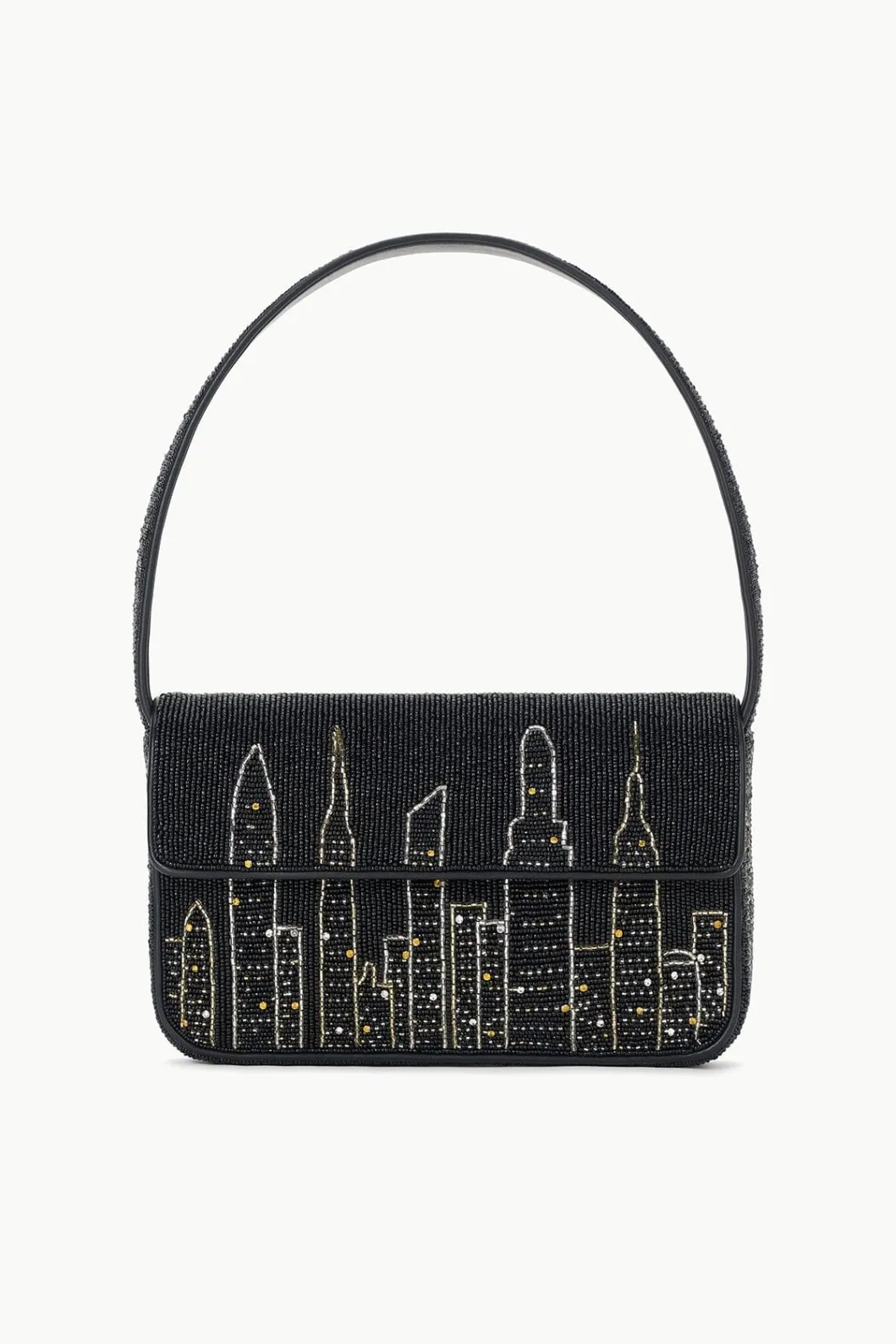 STAUD TOMMY BEADED BAG NYC SKYLINE< The Evening Edit | Shoulder
