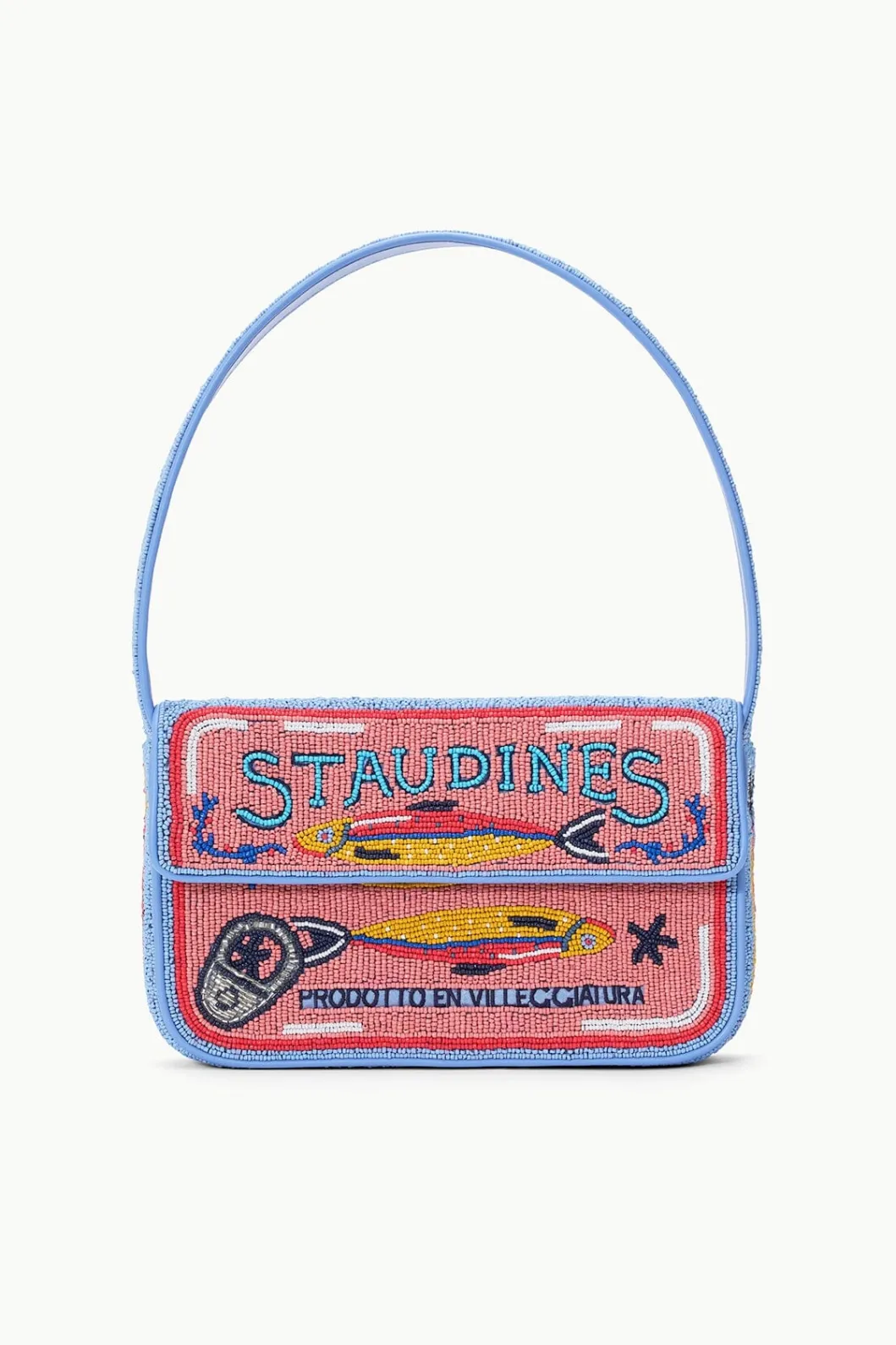 STAUD TOMMY BEADED BAG INES PINK< Shoulder | Beaded/novelty