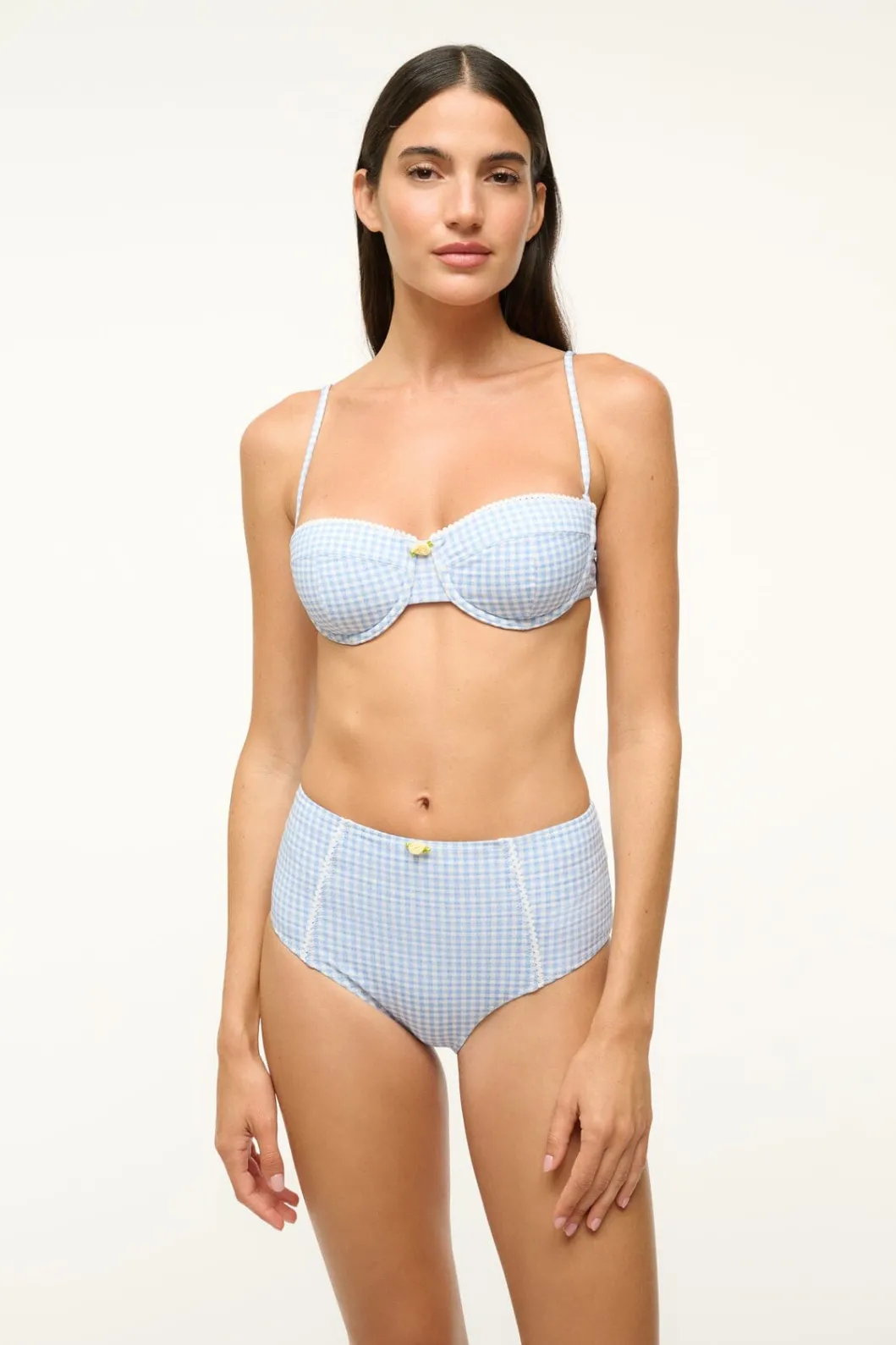 staud_wailea_bikini_bottom_sky_micro_check_3.webp STAUD WAILEA BIKINI BOTTOM SKY MICRO CHECK< Swim | Bikinis