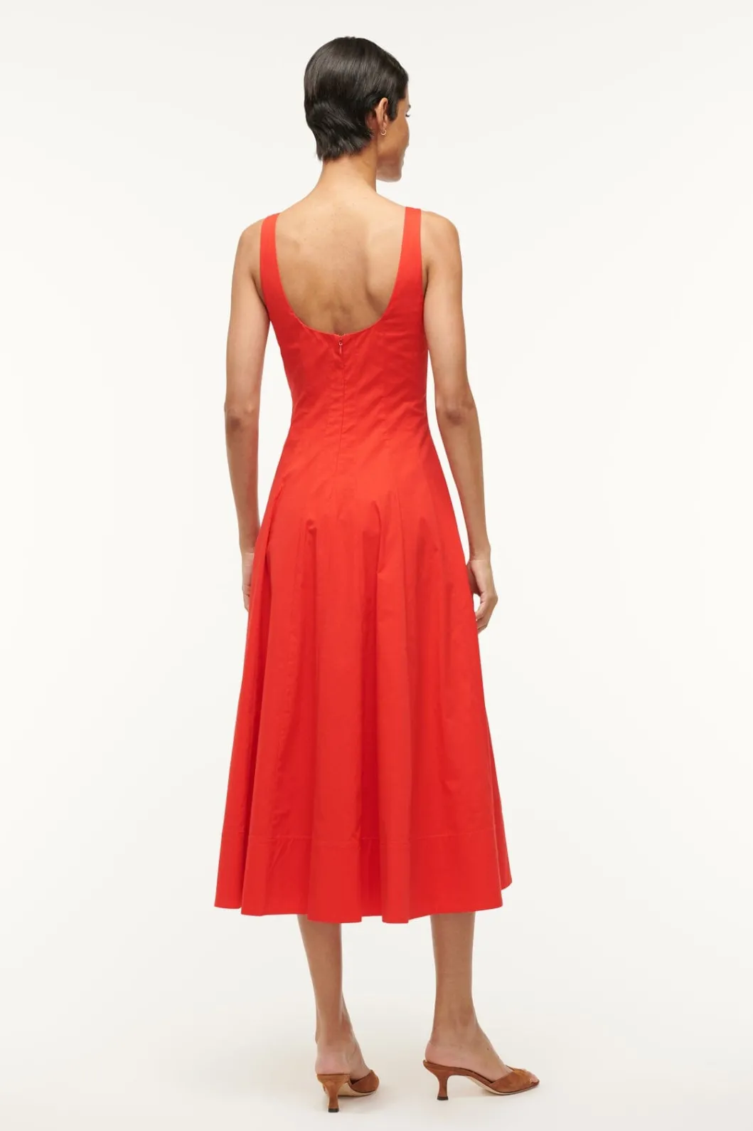 staud_wells_dress_red_rose_2.webp STAUD WELLS DRESS RED ROSE< Midi Dresses | Dresses