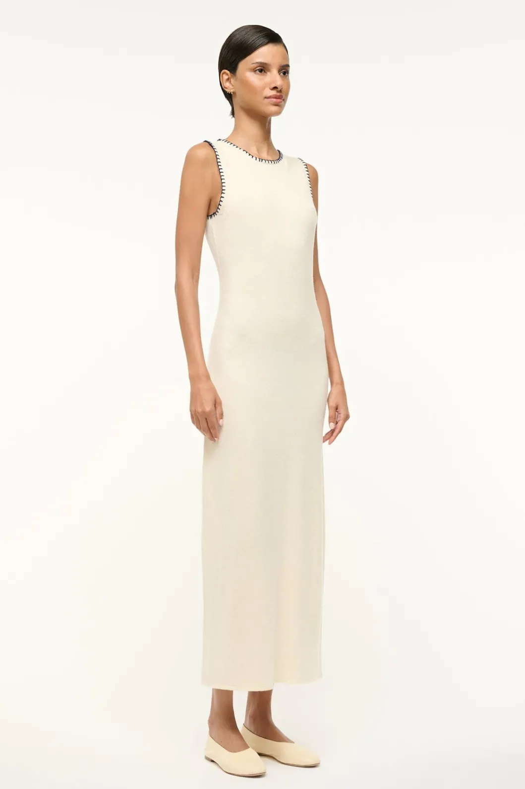staud_wentworth_dress_ivory_navy_2.webp STAUD WENTWORTH DRESS IVORY NAVY< Knit Dresses | Maxi Dresses
