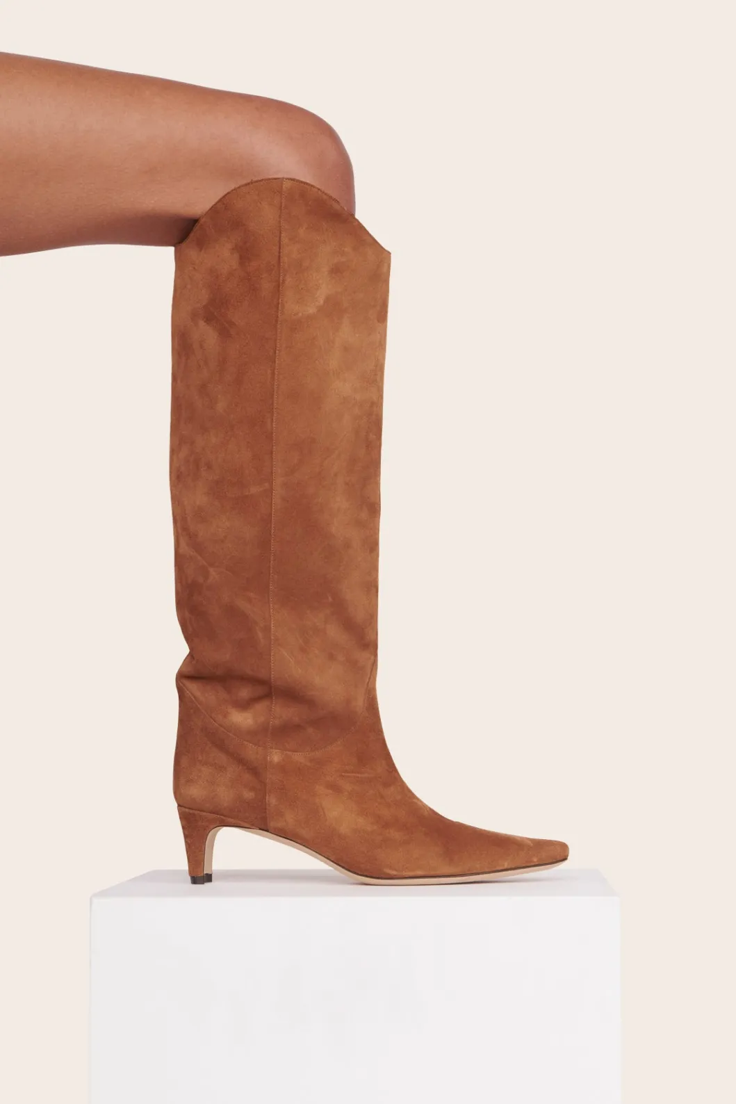 STAUD WESTERN WALLY BOOT TAN SUEDE< Boots
