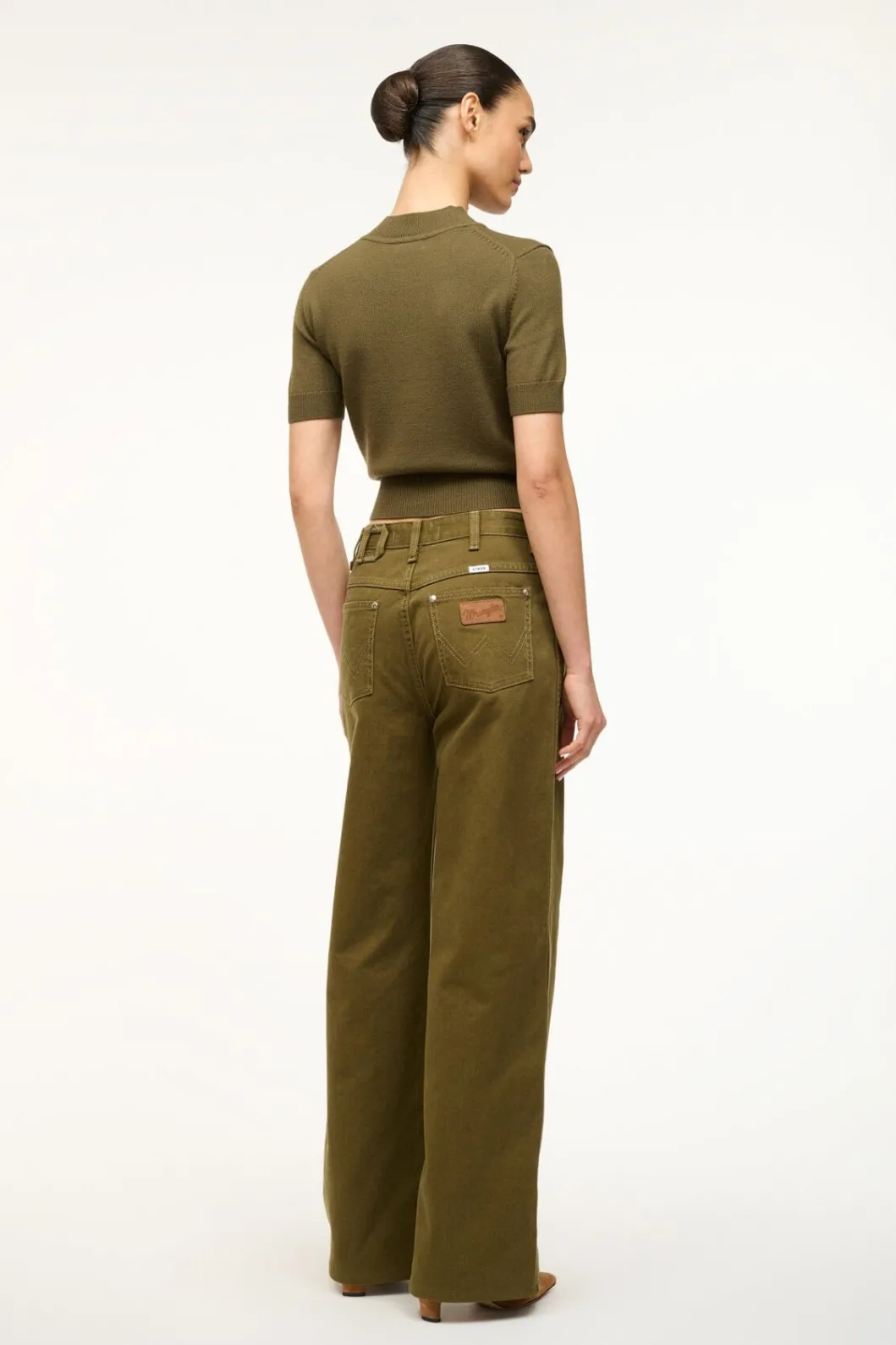 staud_wrangler_the_loose_sergeant_green_2.webp STAUD WRANGLER THE LOOSE SERGEANT GREEN< Denim | Pants & Shorts