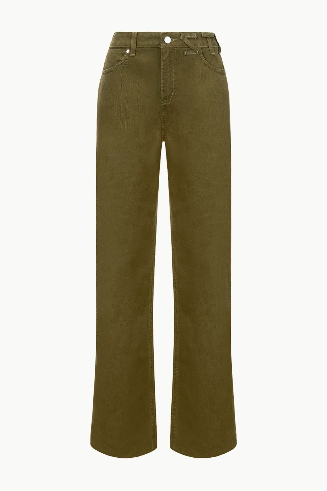 staud_wrangler_the_loose_sergeant_green_5.webp STAUD WRANGLER THE LOOSE SERGEANT GREEN< Denim | Pants & Shorts