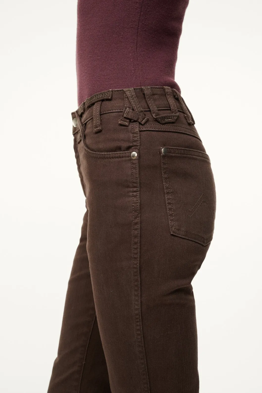 staud_wrangler_the_must_earth_4.webp STAUD WRANGLER THE MUST< Denim | Pants & Shorts